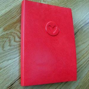 Valentine Heart Red Leather Journal