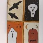 Halloween Patchwork Notebook With Bats, Pumpkin,..