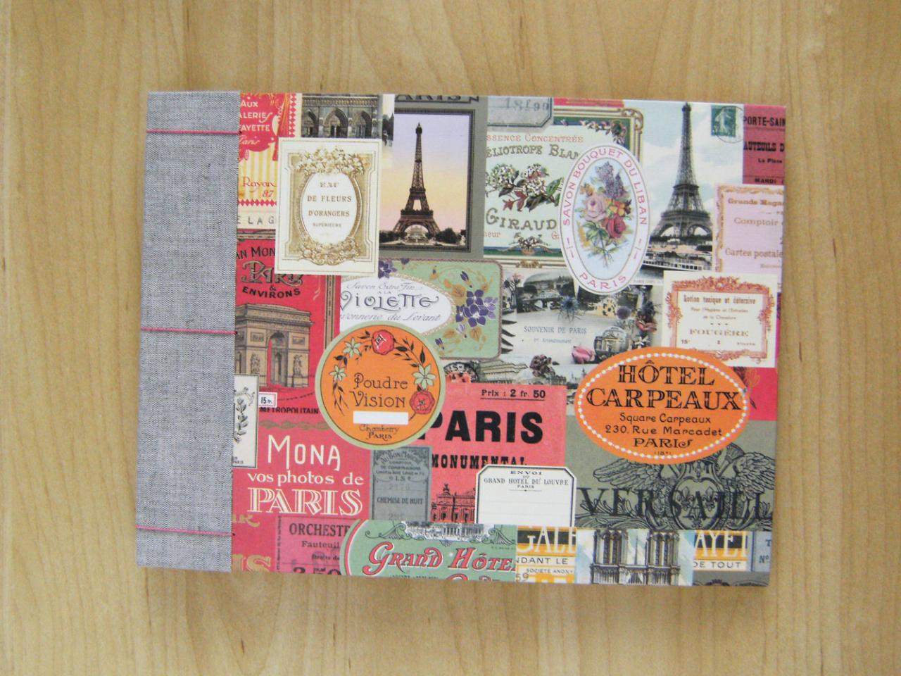 Wedding Guest Book, Honeymoon In Paris, Travel Theme Handbound Book